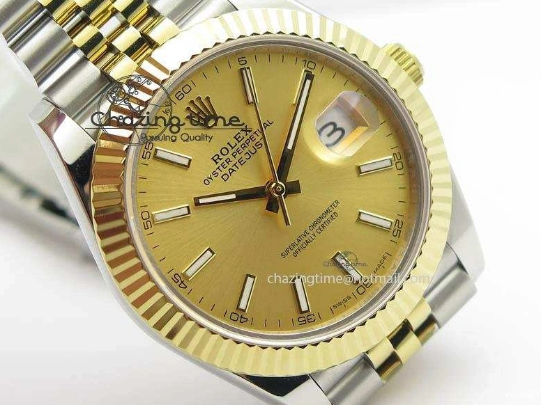 MiroTime 0115 DateJust II 41mm SS YG BP Maker Best Edition Gold Dial On New Version Jubilee Bracelet A Premium 3603